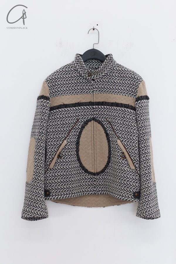 COMMUNS 24 Autumn and Winter Wool Jacket CMS-CS/24FW-V112B-Beige/Checks CS/24FW-V112B